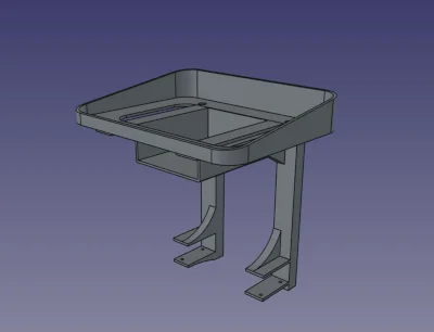 A 3d printed desk shelf